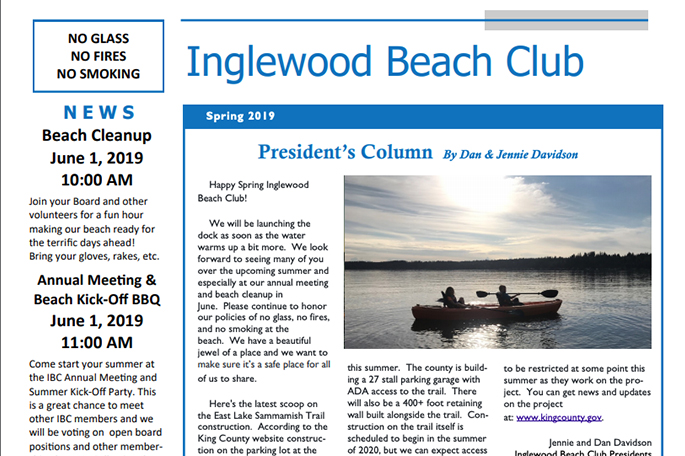 2019 Newsletter