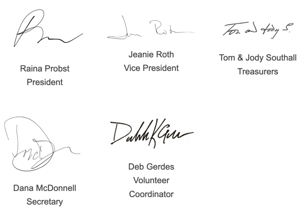 2026 Board Signatures