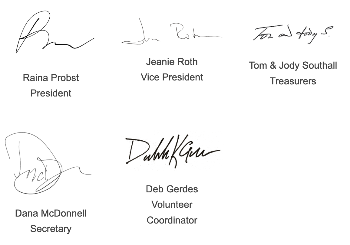 2026 Board Signatures